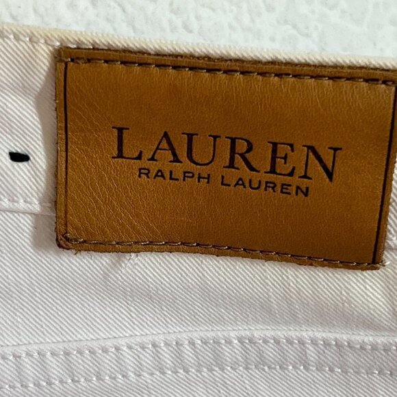 Ralph Lauren White Cropped Jeans Straight 10 - Picture 9 of 14